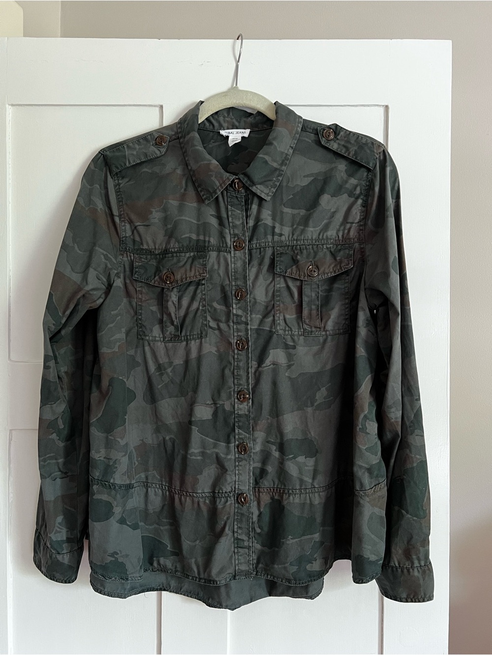 Tribal Jeans Camo Shacket SZ MED